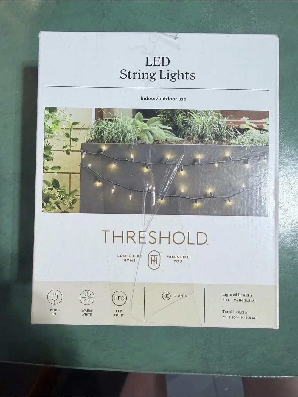 Threshold Warm White LED Patio String Lights